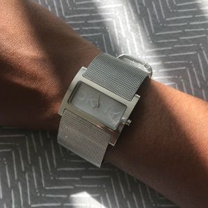 DKNY Silver Mesh banded watch